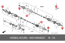 HONDA 44014-S84-A51