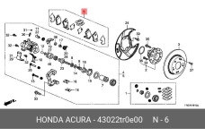 HONDA 43022-TR0-E00