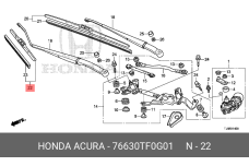 HONDA 76630-TF0-G01
