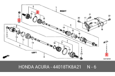 HONDA 44018-TK8-A21