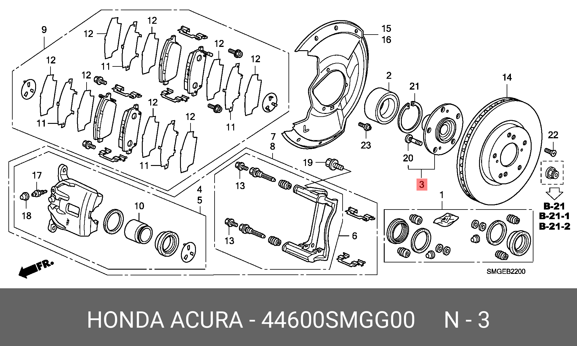 HONDA 44600-SMG-G00 44600-SMG-G00,44600-SNA-A00