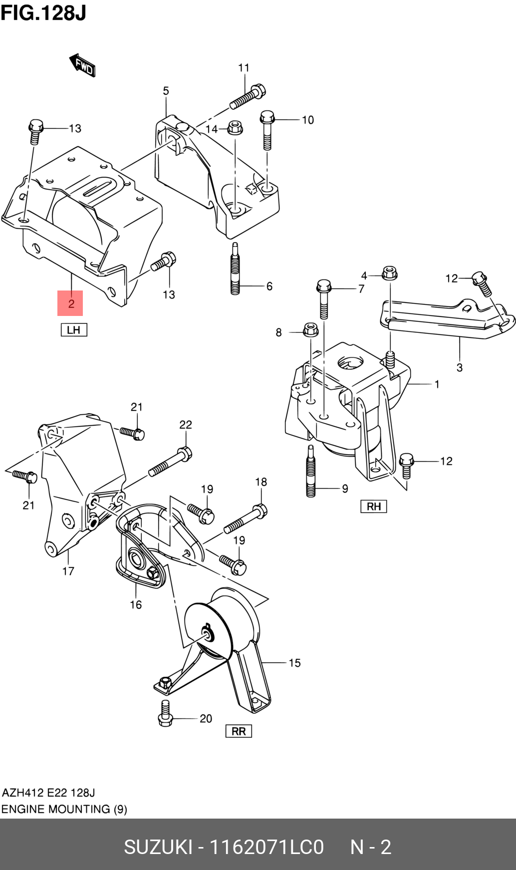 SUZUKI 11620-71LC0 11620-71LC0