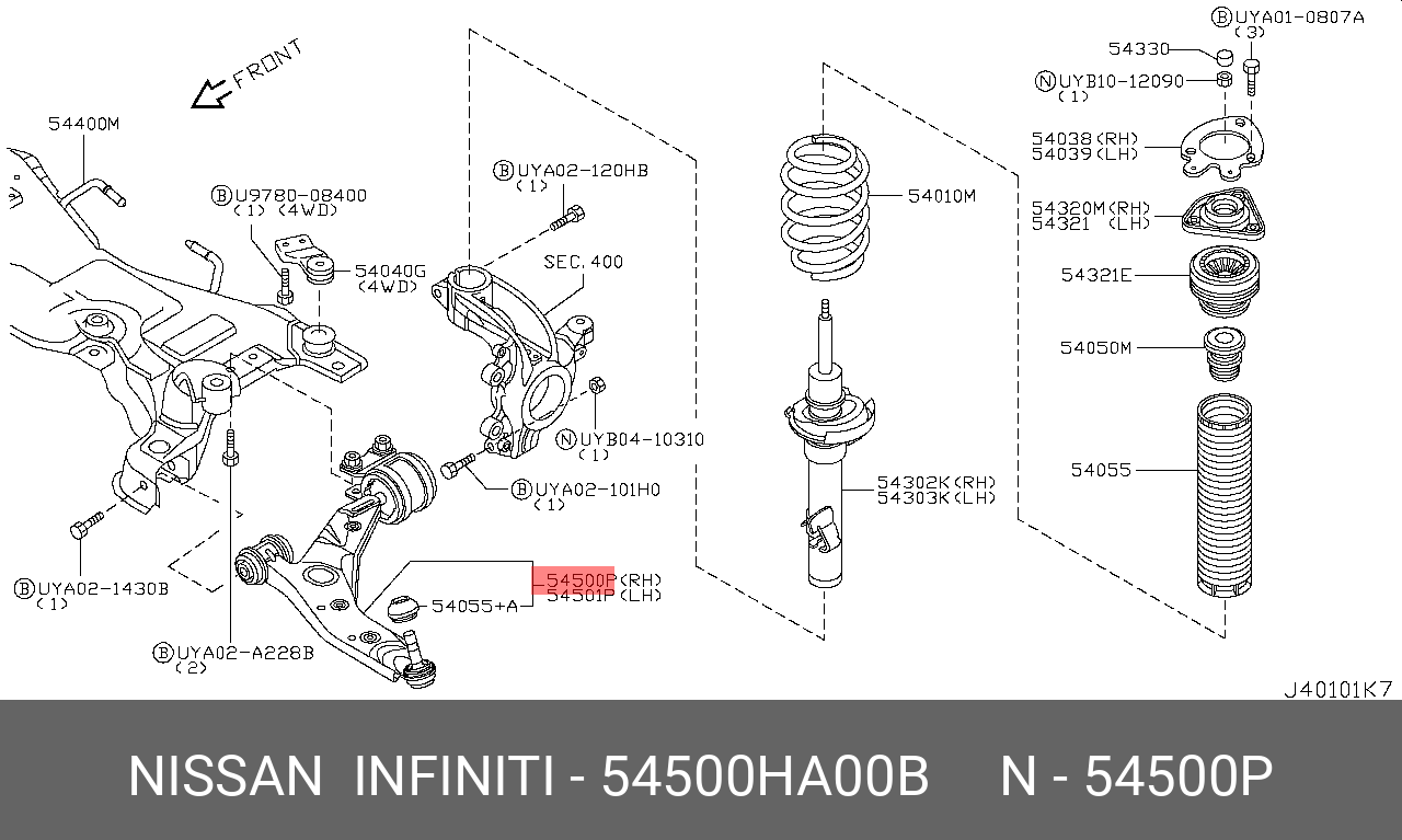 NISSAN 54500-HA00B B32H-34-300D