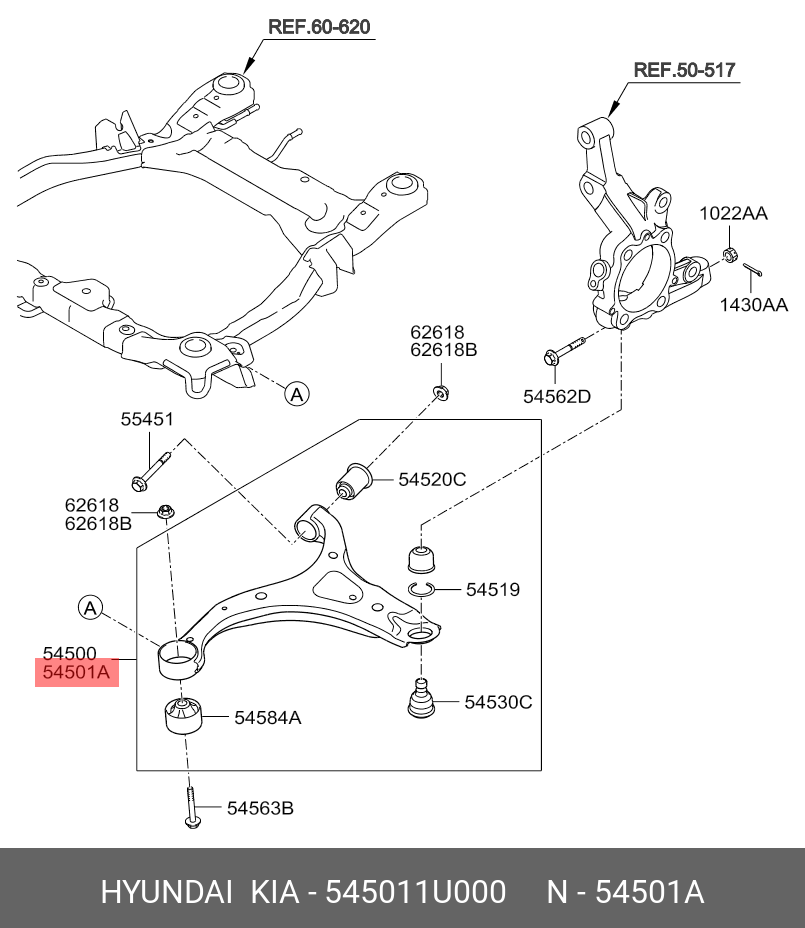 HYUNDAI 54501-1U000 54501-2B000