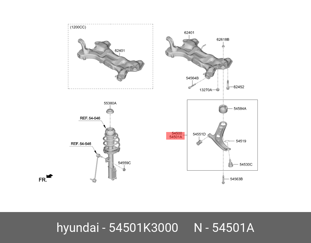 Hyundai / KIA 54501-K3000 54501-K3000