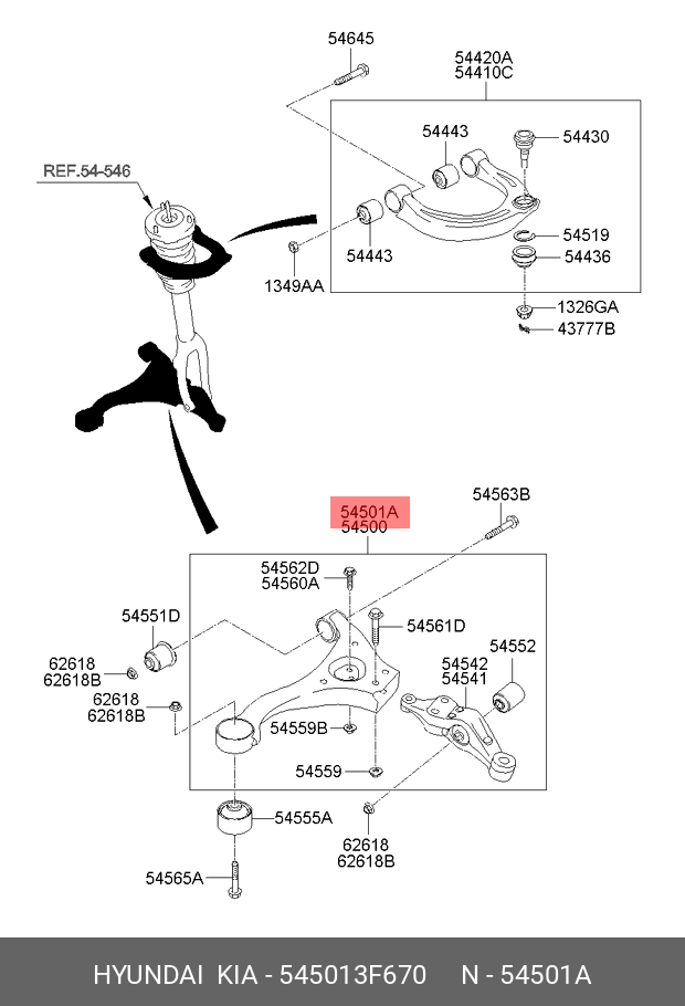 Hyundai / KIA 54501-3F670 54501-3K000